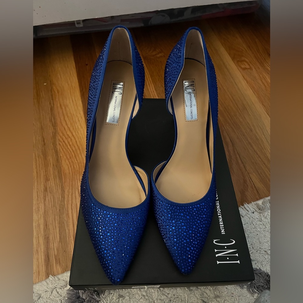 INC International Concepts Women's Sparkling Blue Heels